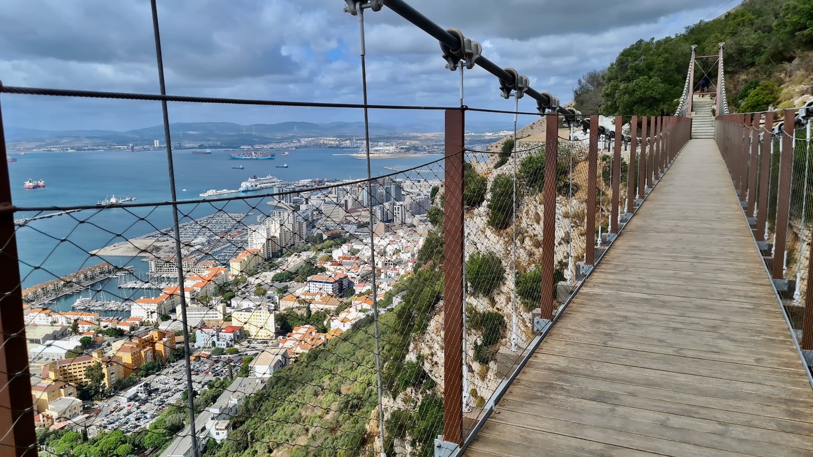 Diese Hängebrücke erinnert an das Gartenreich Dessau-Wörlitz